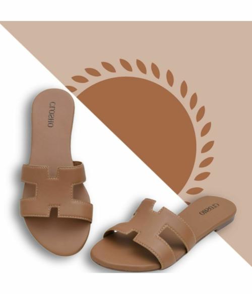 CLOSHO Beige Trendy Flats for Women