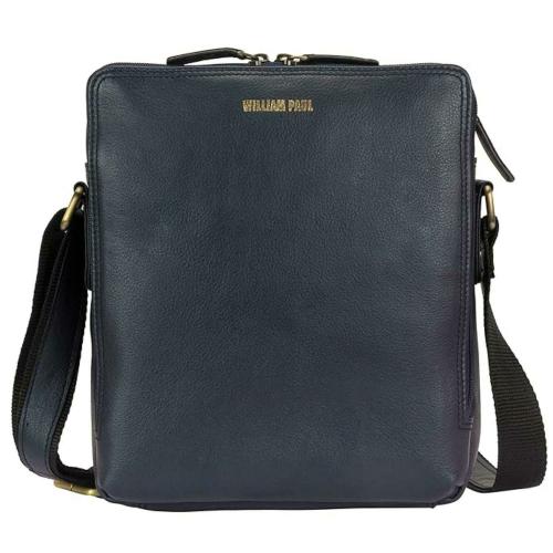 WILLIAM PAUL Unisex Leather Messenger Sling Stylish Latest Ipad, Tablet, Camera & Travel Crossbody Bag (Brown)