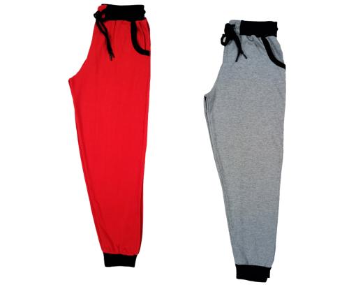 IndiWeaves Boys Cotton Solid Lower Track Pants (Pack of 2) Multicolor