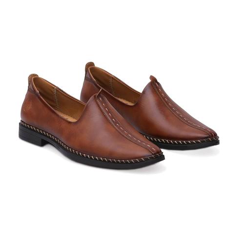 Big Boon Men Ethnic Formal Shoes (Tan)