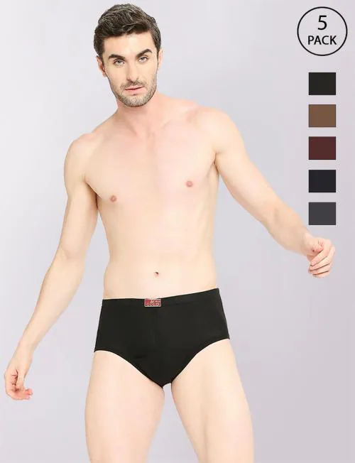 VIP Gold Men Soft Cotton Briefs - Assorted Colors Pack of 5
