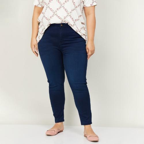 1DAYJEANS Women Black Solid Skinny Denim Jeans