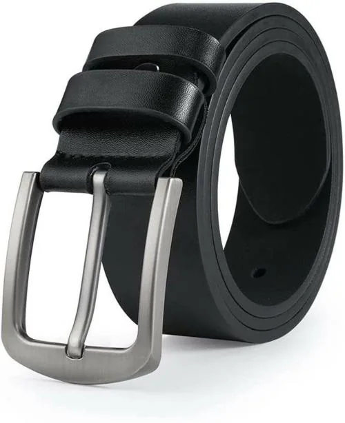 Elite Crafts Men Black Genuine Leather Belt - 44 l Belt For Men & Boys l Formal Belts l Stylish l Latest Design l Fashion Accessories