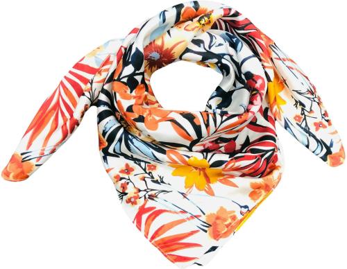 Shekaf Women Printed Satin Blend Scarf | Orange | Clothing Accessories | Stoles & Scarves