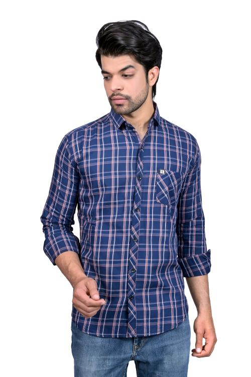 VIKSHAR Men's Men's Formal Wear| Daily Wear| Office Wear| Regular Fit Printed 100% Pure Cotton Spread Collared Neck Casual Shirt (Multicolor)
