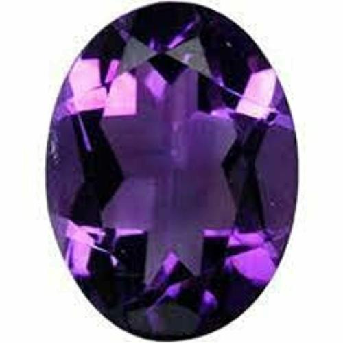 BAGUE Natural CrystalCetified Oval Shape Amethyst Gemstone 5.7 Carat
