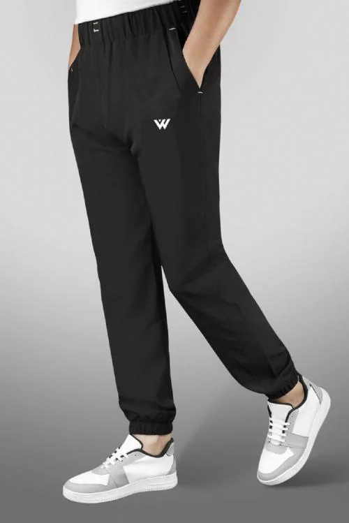 Wugo Premium Quality Regular fit Track Pant/Sport Lower/Running Sport Wear for Men & Boys (Black)