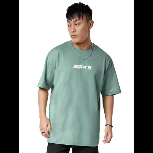 DarkBuck Anime Luffy Gear 5 Graphic Oversized T Shirt for Men and Women Drop Shoulder Loose Baggy Fit Unisex Pure Cotton T-Shirt