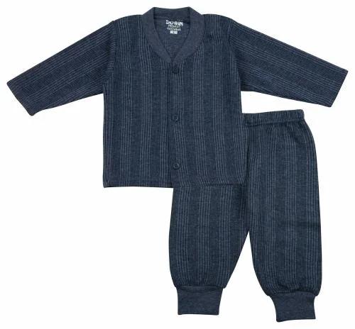 Dowin Front Open Thermal Baby Suit for Winters(Thermal_Suit_FO_Blue_M)