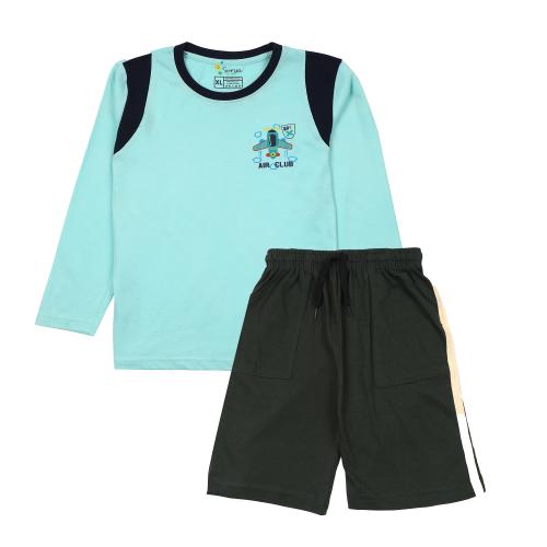 SURYA MAX KIDS FULL SLEEVE T-SHIRT AND SHORTS COMBO
