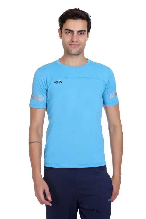 AGON Sports Round Neck DRI-FIT Men's T-shirt-Sky Blue
