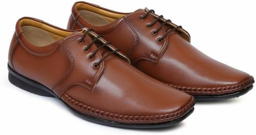 Field Care Men Lace-Ups Formal Shoes (Tan) - 9 UK