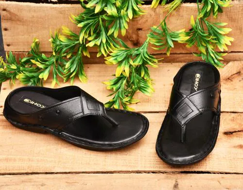 Buy Accentor Handcrafted Genuine Leather Slip on Slippers For Men ...