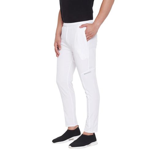 RanBolt WHITE SPORTS & CASUAL TRACK PANTS FOR MEN