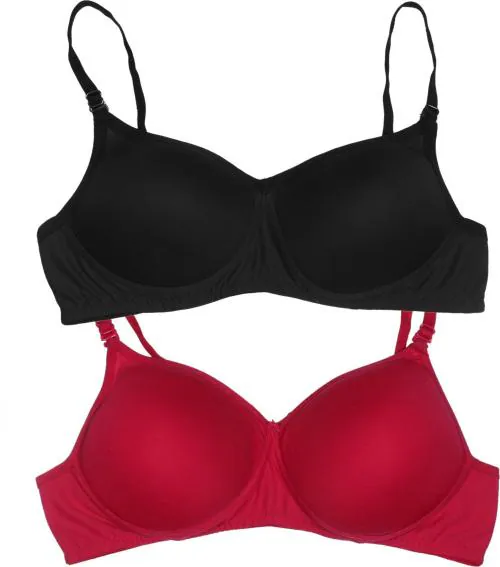 Buy Hothy Infashion Women Pink Cotton Blend Pack Of 2 Lightly Padded Bra (28)  Online at Best Prices in India - JioMart.