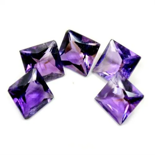 55Carat Natural Amethyst at Wholesale Rate 7.25 Ratti 6.89 Carat Square Shape Jamunia Loose Gemstone 1 Piece