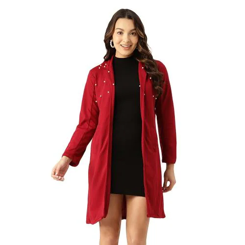 Anaghakart Women Shrug Maroon-L