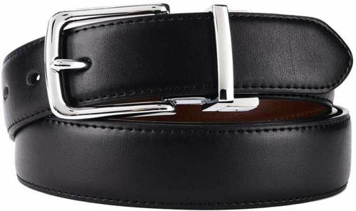 Jens Koch Men Black Artificial Leather Reversible Belt - 42