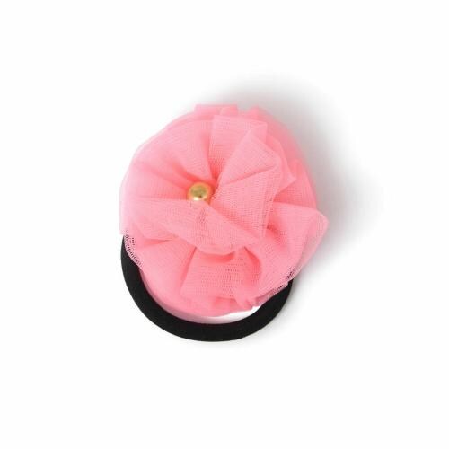 Funkrafts Net Scrunchie Hair Ties - Pink
