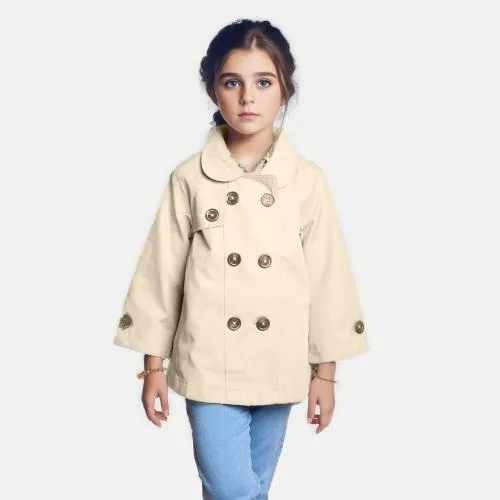Rad Prix Teen Girls Beige Buttoned Jacket