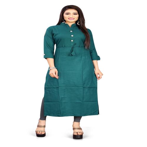 MITHUSA Stylish Cotton Kurti: Comfort and Elegance in 50-Inch Knee-Length Design