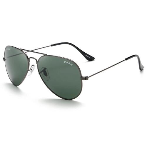 Buy Grey Jack Aviator Glass Polarized Lens Sunglasses For Men And Women