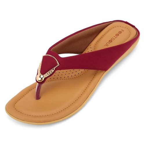 Footsoul Versa Women'S Slipper (Cherry) (FSL-446-8)