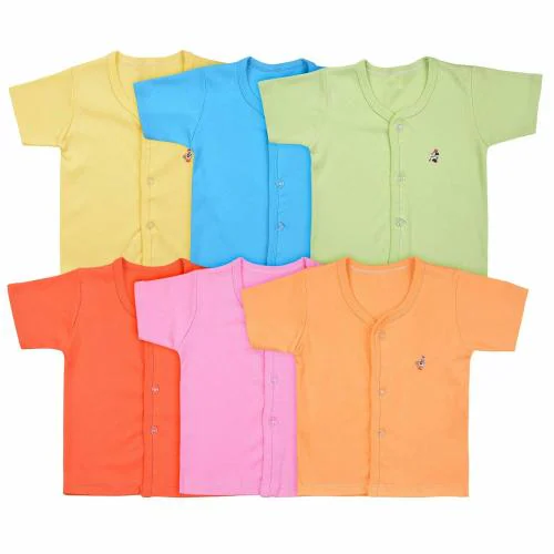 132 Baby's Boys and Girls Soft Cotton Halfsleeve Shirt Jabla (Pack of 6) (6-12 Months)