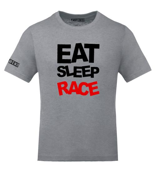 Fastbend Eat Sleep Race grey Tshirt XXL