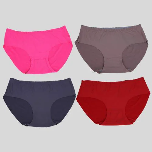 Spenca Women Tactel Gym SeamLess Invisible Solid Multicolor Panties_Pack Of 4