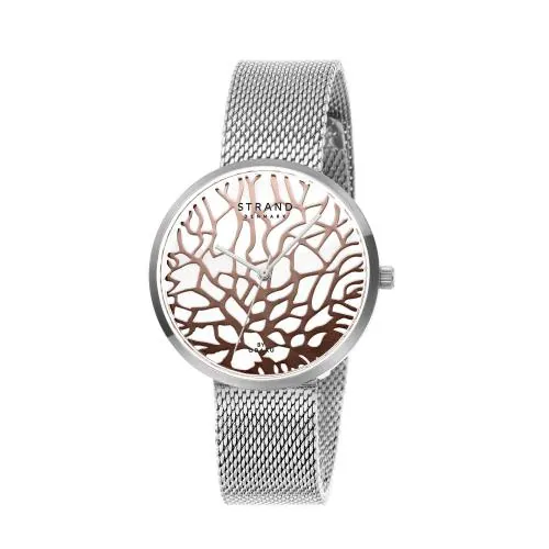 STRAND BY OBAKU Tangle Steels Quartz Silver Round Dial Women's Watch - S700LXCIMC-DTB