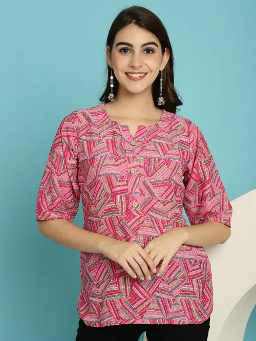 Fabflee Party Printed Women's Top | Women Tops | Crepe Top | Tops For Women | Tops For Women