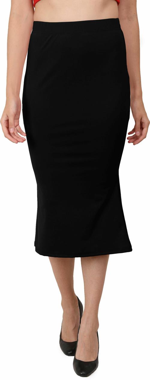 Generic Womens Black Lycra Blend Pencil Skirt (XS)