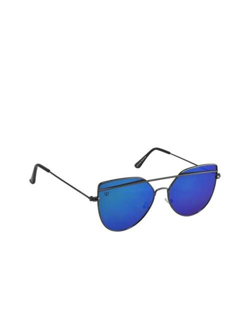 Walrus Men Blue Lens & Black Aviator Sunglasses with UV Protected Lens - WSGM-CLN-210202