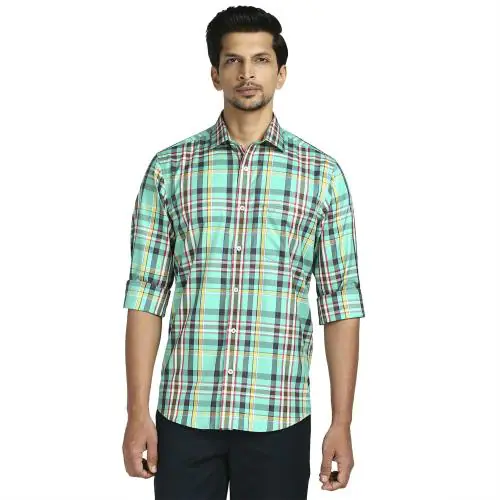 COLORPLUS Men Dark Green Formal Shirt