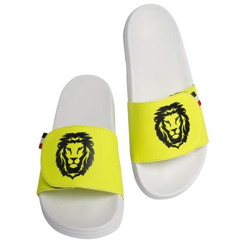 FeelTheFit Black Printed Sliders for Men