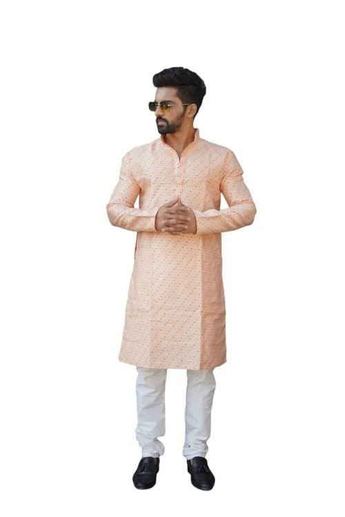 Buy ROZLAND Nawabi Style Kurta Pajama Set for Men Soft jCard Silk