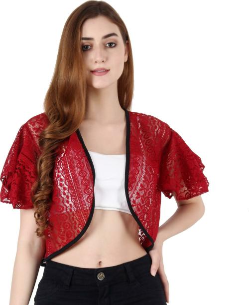 DGDNDY Women Red Lace Shrug (32)