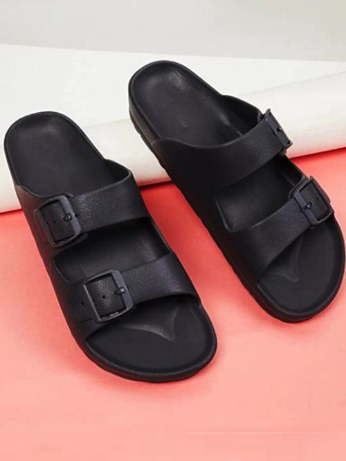 Pampy Angel EVA Double Buckle Slipper Slides Flip Flops for Men