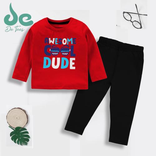 DE TEES BOYS PRINTED FS SET 160GSM