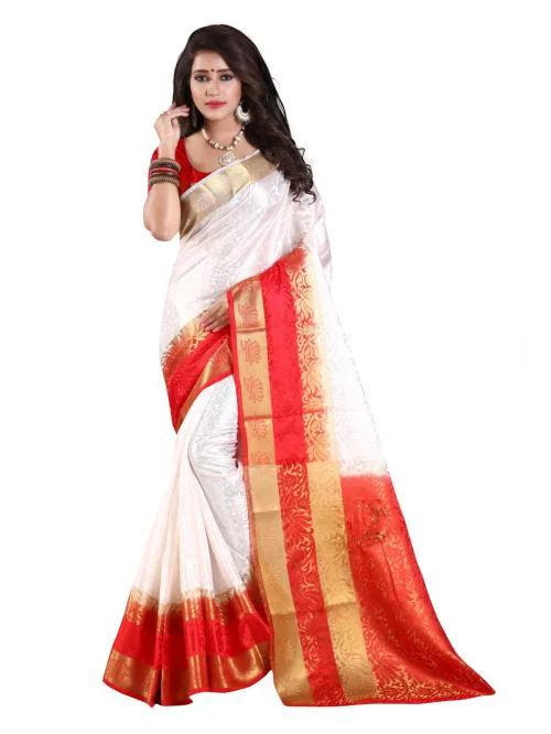 Ai-Para Couture Women Soft Tusser silk Banarasi saree With Blouse
