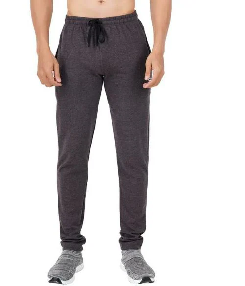 SANRIGHT Men Brown Solid Cotton Track Pant (XXXL)