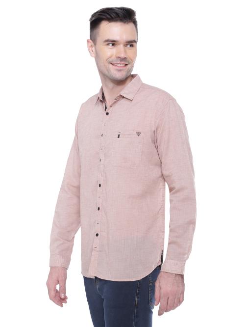 Kuons Avenue Men's Fawn Linen Cotton Casual Shirt