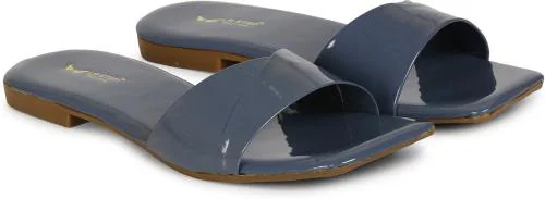 LRE T-Shape Fashion Flat Sandal's and Slipper's for Women's & Girl's (Blue, S-08)