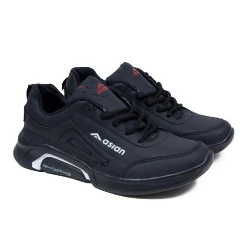 Asian Waterproof Black Sports Shoes for Men