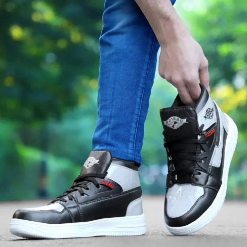 Rzisbo Sneakers Shoes For Men (Black)