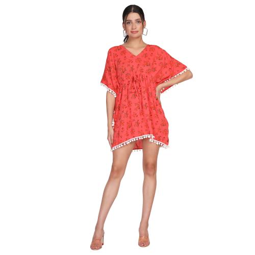 RIDIYAN Printed Rayon Women Kaftan