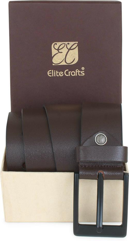 Elite Crafts Men And Women Black Genuine Leather Belt - One Size l Belt For Men & Boys l Formal Belts l Stylish l Latest Design l Fashion Accessories