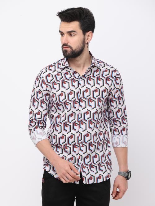 FLY69 Slim Fit Casual Shirts Premium Collections Off White colour M size shirts