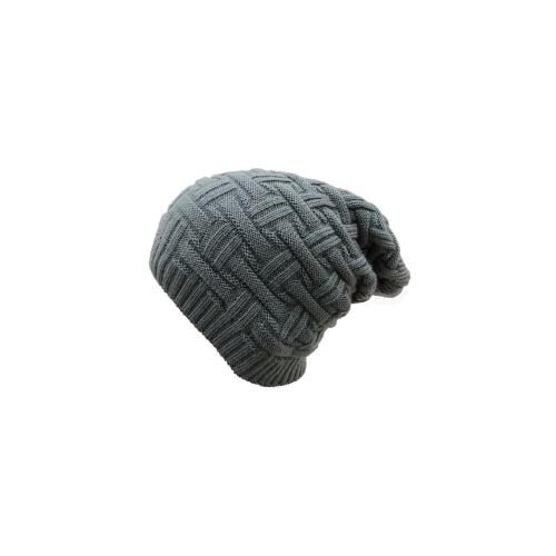 Mr. Cap Knitted Woolen Slouchy Beanie Cap for Men & Women (Charcoal Grey-pack of 1)